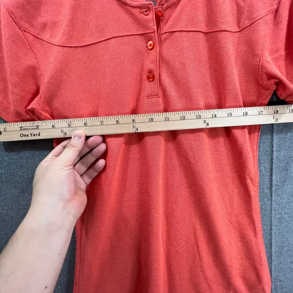 Nike Dri Fit Shirt Women Size XS Orange Outdoor Athletic Casual T Shirt Ladies
